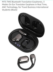 M75 Wireless Bluetooth AI Translator Earbuds(iPhone and Android Compatible)